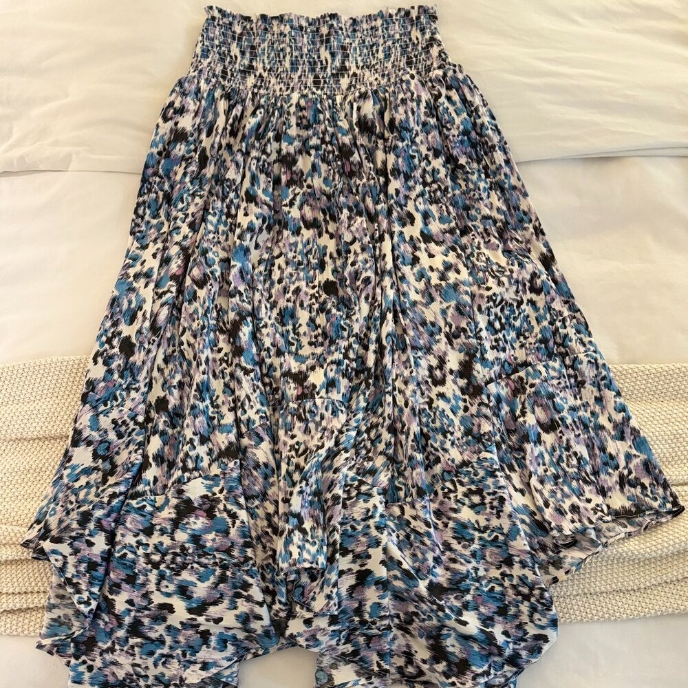 Women's Anthropologie Smocked-Waist Asymmetrical Skirt